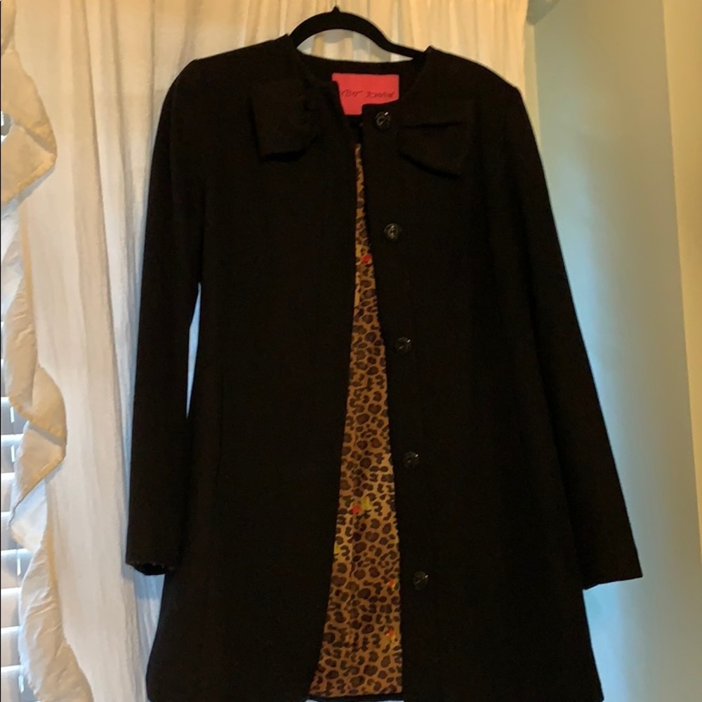 Betsy Johnson Bow Front Coat